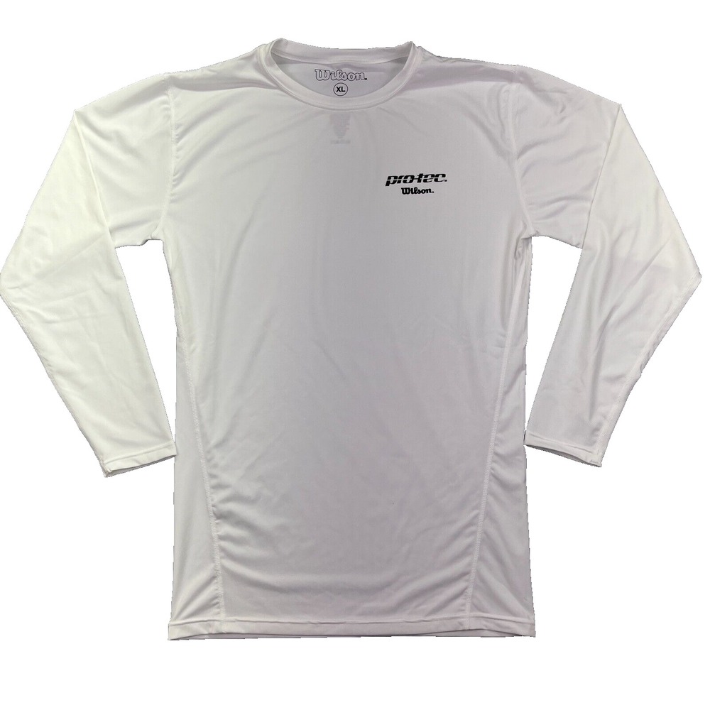 Pro Tec Compression Wilson Brand Shirt Tennis Sport Sz‎ XL White EUC